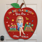 Custom Name Teacher Appreciation Classroom Gifts - Personalized Wood Sign