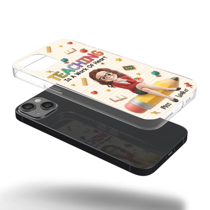 Custom Clear Phone Case - Personalized Back To School Gifts For Teachers - Where Learning Blooms