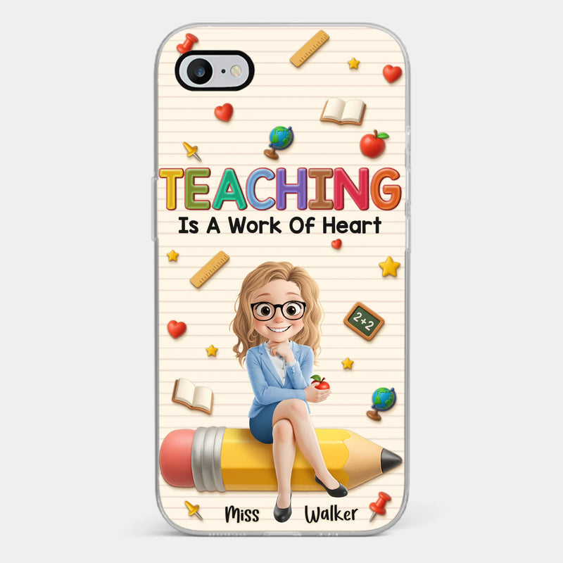 Custom Clear Phone Case - Personalized Back To School Gifts For Teachers - Where Learning Blooms