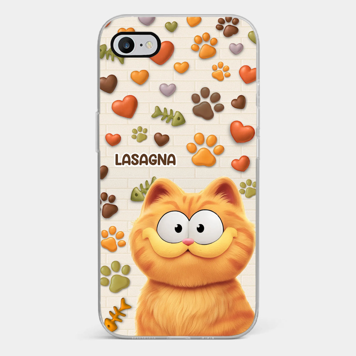 Coque de téléphone transparente personnalisée avec effet gonflé en 3D - Cadeaux d'anniversaire personnalisés pour les amoureux des chats, maman et papa chats - Des amis à fourrure égayent chaque appel