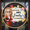 Custom Wood Sign - Personalized Back To School Gifts For Teachers - Step Inside For Classroom Adventures