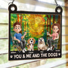 Custom Window Hanging Suncatcher Ornament - Personalized Anniversary Wedding Gifts For Husband And Wife, Dog Dad And Mom - Together With Our Pack
