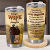Custom Tumbler - Personalized Anniversary Wedding Gifts For Husband And Wife, Him And Her - Holding On To You