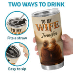 Custom Tumbler - Personalized Anniversary Wedding Gifts For Husband And Wife, Him And Her - Soulmates Forever