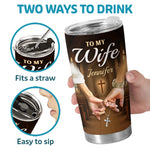 Custom Tumbler - Personalized Anniversary Wedding Gifts For Husband And Wife, Him And Her - Our Story Continues