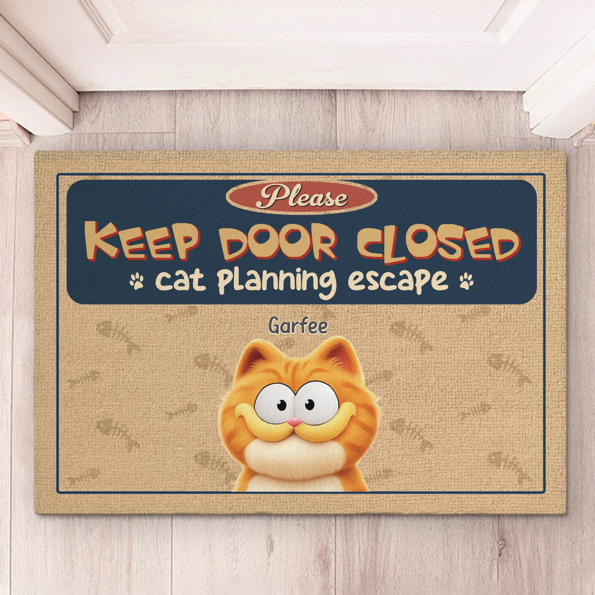 Custom Home Decor Decorative Mat - Personalized Birthday Gifts For Cat Lovers, Cat Mom And Dad - Stop The Paws Before They Break Free
