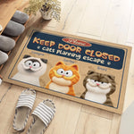 Custom Name Funny Cat Gifts for Cat Lovers - Personalized Doormat