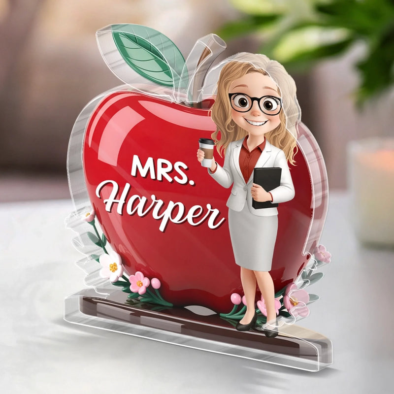 Custom Acrylic Plaque - Personalized Back To School Gifts For Teachers - Where Learning Shines Bright Every Day
