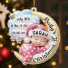 Custom Acrylic Ornament - Personalized Christmas Baby Shower, Gender Reveal Gifts For New Moms, New Dads, New Parents - Cherishing Your Very First Christmas