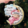 Custom Acrylic Ornament - Personalized Christmas Baby Shower, Gender Reveal Gifts For New Moms, New Dads, New Parents - Cherishing Your Very First Christmas