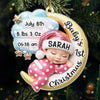 Custom Acrylic Ornament - Personalized Christmas Baby Shower, Gender Reveal Gifts For New Moms, New Dads, New Parents - Cherishing Your Very First Christmas
