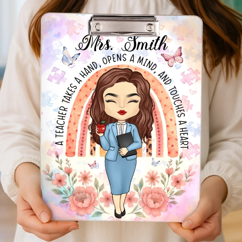 Custom Printed Acrylic Clipboard - Personalized Back To School Gifts For Teachers - Heartfelt Lessons Every Day