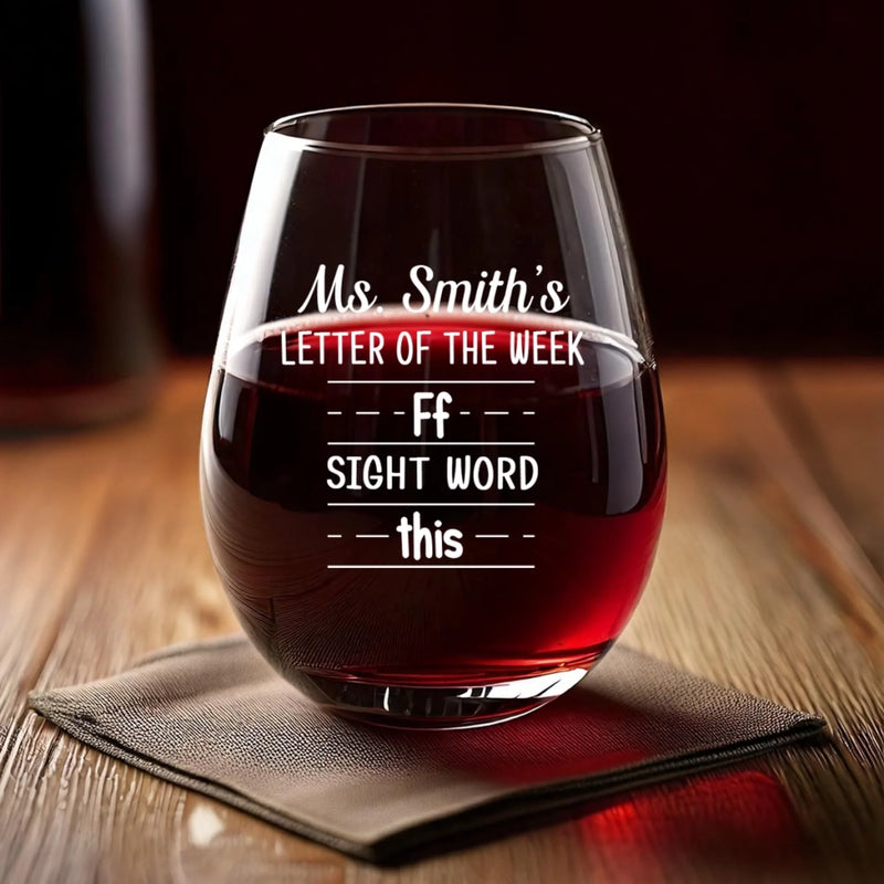 Custom Wine Glass - Personalized Back To School Gifts For Teachers - Teaching Is My Cardio