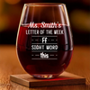 Custom Wine Glass - Personalized Back To School Gifts For Teachers - Teaching Is My Cardio