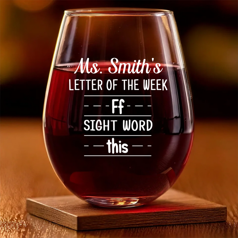 Custom Wine Glass - Personalized Back To School Gifts For Teachers - Teaching Is My Cardio