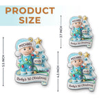 Custom Acrylic Ornament - Personalized Christmas Baby Shower, Gender Reveal Gifts For New Moms, New Dads, Grandparent - Stockings, Snows, And Baby Giggles