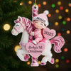 Custom Acrylic Ornament - Personalized Christmas Baby Shower, Gender Reveal Gifts For New Moms, New Dads, New Parents - Love At First Sleigh