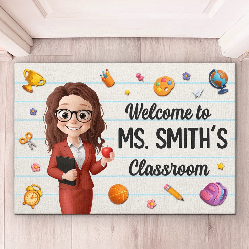 Custom Home Decor Decorative Mat - Personalized Back To School Gifts For Teachers - Inspiring Minds With Love