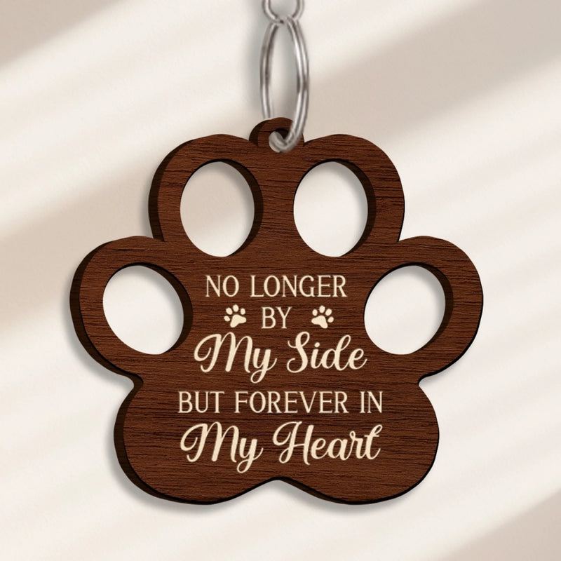 Custom Photo Rotating Wooden Frame - Personalized Pet Memorial Gifts For Dogs, Cats - Forever In My Heart