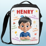 Custom Kids Lunch Bag - Personalized Back To School Gifts For Kids, Daughters, Granddaughters - Ready To Conquer First Grade