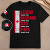 Custom Unisex T-Shirt With Design On Sleeve - Personalized Birthday Gifts For Dad, Grandpa - Timeless Love In Every Tribute