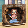 Custom Wooden Plaque - Personalized Book Gifts For Book Lovers - Welcome To My Book Nook - Desk Decor