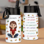 Custom Kid Water Bottle - Personalized Back To School Gifts For Kids - School Days, Cool Sips