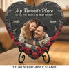 Custom Photo You Are, And Always Have Been, My Dream - Couple Personalized Custom Heart Shaped Stone With Stand - Christmas Gift For Husband Wife, Anniversary, First Christmas