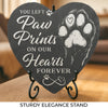 Our Cuddle Never Ends - Memorial Heart Shaped Stone With Stand - Sympathy Gift For Pet Owners, Pet Lovers