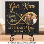 Custom Photo Infinity Love Couple Gifts - Personalized Stone With Stand