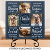 Custom Photo Sweet Reminders Of The Moments We Shared - Memorial Personalized Custom Square Shaped Stone With Stand - Sympathy Gift For Pet Owners, Pet Lovers