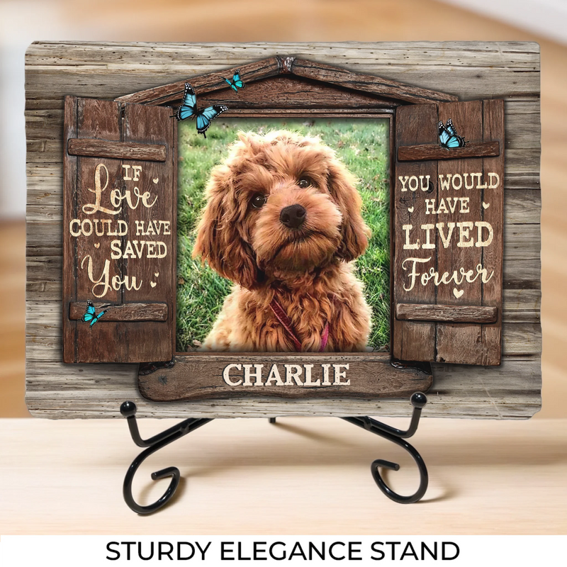 Custom Photo Forever In My Heart - Memorial Personalized Custom Rectangle Shaped Stone With Stand - Sympathy Gift For Pet Owners, Pet Lovers