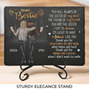 When Times Get Hard Thank You For Make Me Laugh - Bestie Personalized Custom Rectangle Shaped Stone With Stand - Gift For Best Friends, BFF, Sisters