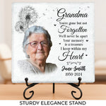Custom Photo Your Life Was A Blessing - Memorial Personalized Custom Square Shaped Memorial Stone - Sympathy Gift For Family Members