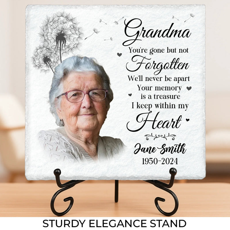 Custom Photo Your Life Was A Blessing - Memorial Personalized Custom Square Shaped Memorial Stone - Sympathy Gift For Family Members