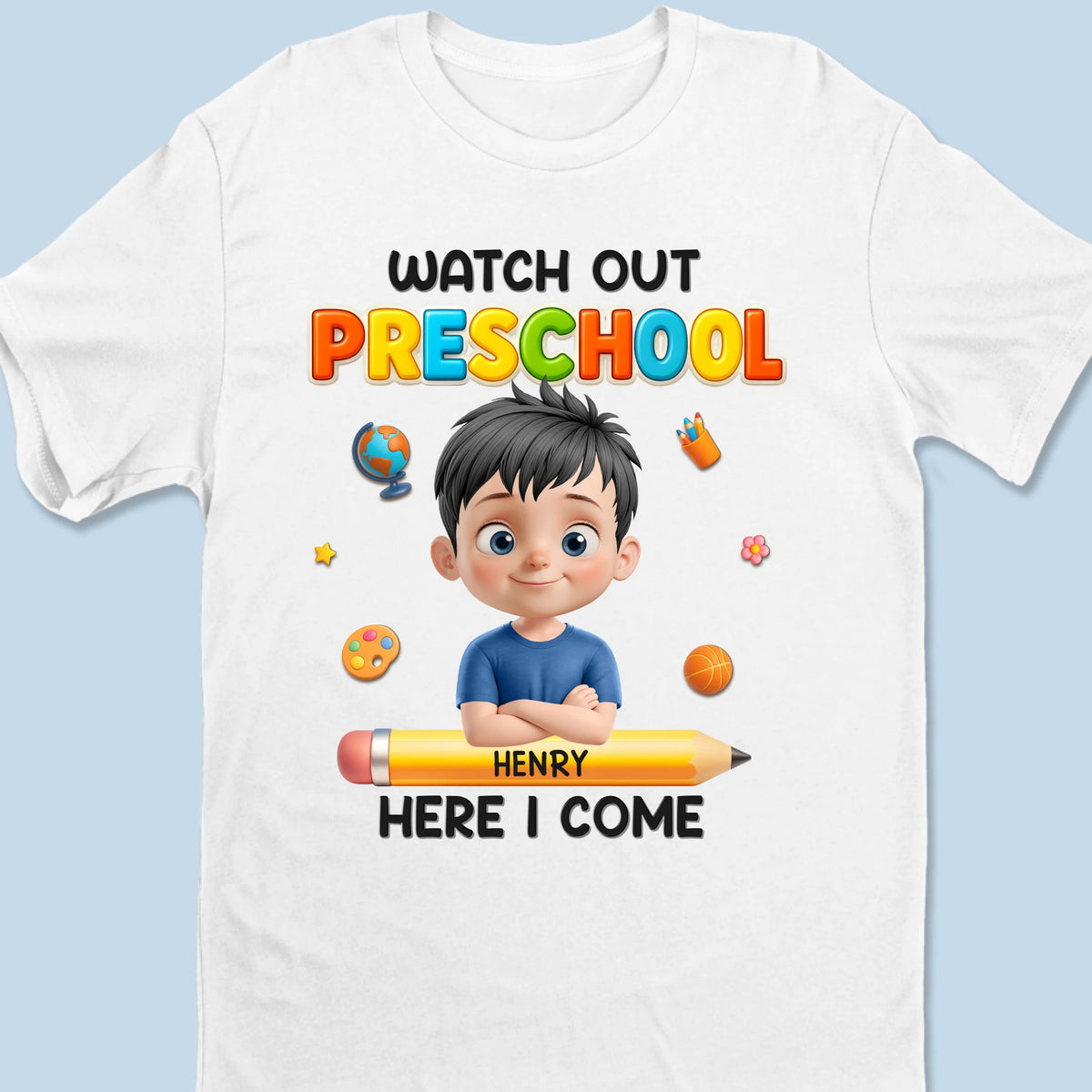 Custom Kids T-shirt - Personalized Back To School Gifts For Kids - Smart, Strong, And Curious