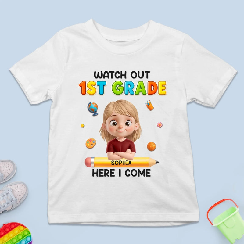Custom Kids T-shirt - Personalized Back To School Gifts For Kids - Smart, Strong, And Curious