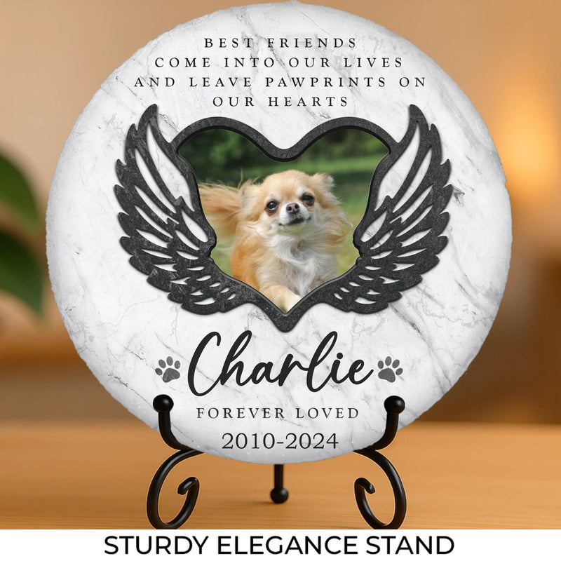 Custom Photo You Were More Than A Pet, You Were Family - Memorial Personalized Custom Round Shaped Stone With Stand - Sympathy Gift For Pet Owners, Pet Lovers