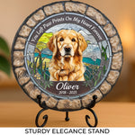 Custom Pet Photo Dog Memorial Gifts - Personalized Stone With Stand