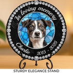 Custom Pet Photo Memorial Dog Gifts - Personalized Stone With Stand