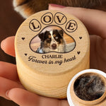 Custom Photo Wooden Fur Keepsake Box - Personalized Pet Memorial Gifts For Dogs, Cats - Forever In My Heart