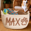Custom Pet Toy Basket - Personalized Birthday Gifts For Dog Lovers, Dog Dad And Mom - Pawsitively Packed With Fun