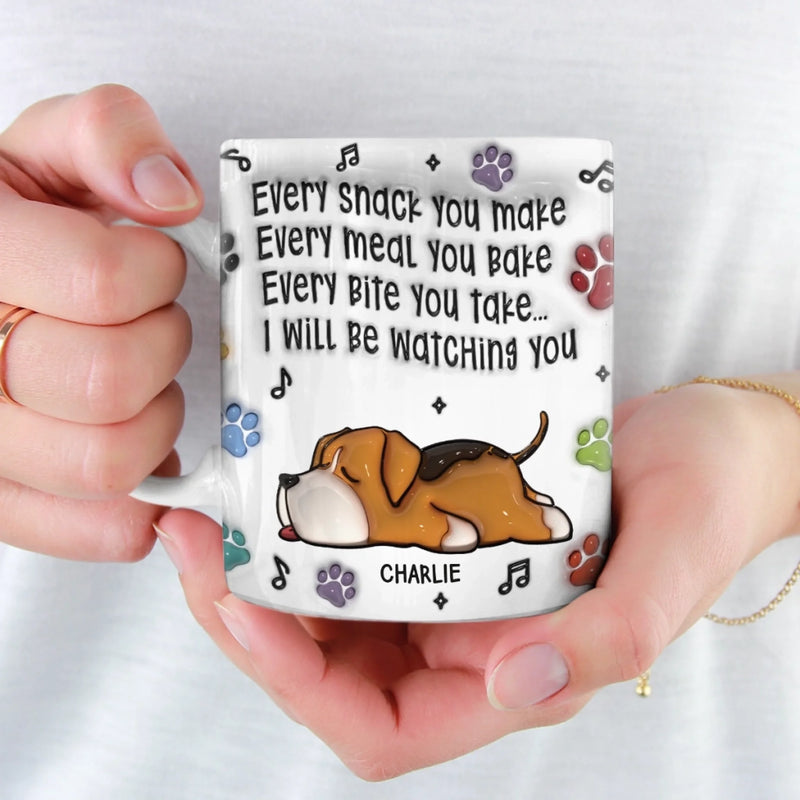 Custom 3D Inflated Effect Printed Mug - Personalized Birthday Gifts For Dog Lovers, Dog Dad And Mom - Canine Coffee Club President