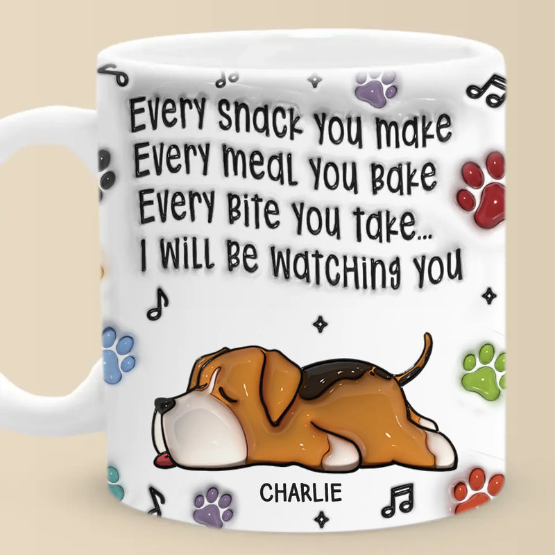 Custom 3D Inflated Effect Printed Mug - Personalized Birthday Gifts For Dog Lovers, Dog Dad And Mom - Canine Coffee Club President
