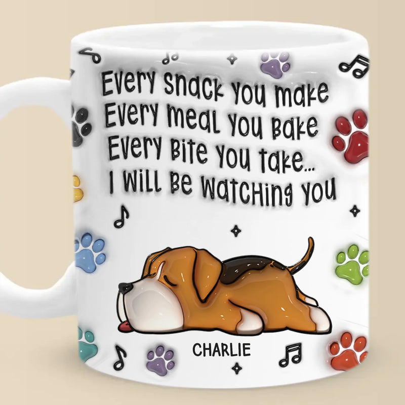 Custom 3D Inflated Effect Printed Mug - Personalized Birthday Gifts For Dog Lovers, Dog Dad And Mom - Canine Coffee Club President