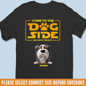 Custom Unisex T-shirt, Premium T-shirt, Hoodie - Personalized Birthday Gifts For Dog Lovers, Dog Dad And Mom - Welcome To The Bark Side