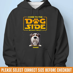 Custom Unisex T-shirt, Premium T-shirt, Hoodie - Personalized Birthday Gifts For Dog Lovers, Dog Dad And Mom - Welcome To The Bark Side