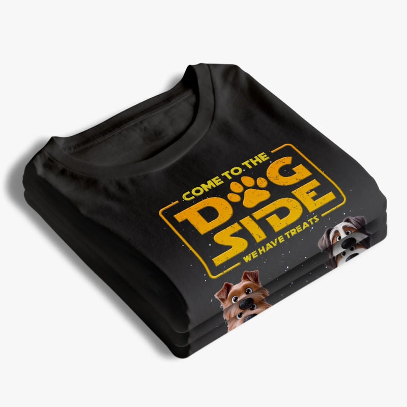 Custom Unisex T-shirt, Premium T-shirt, Hoodie - Personalized Birthday Gifts For Dog Lovers, Dog Dad And Mom - Welcome To The Bark Side