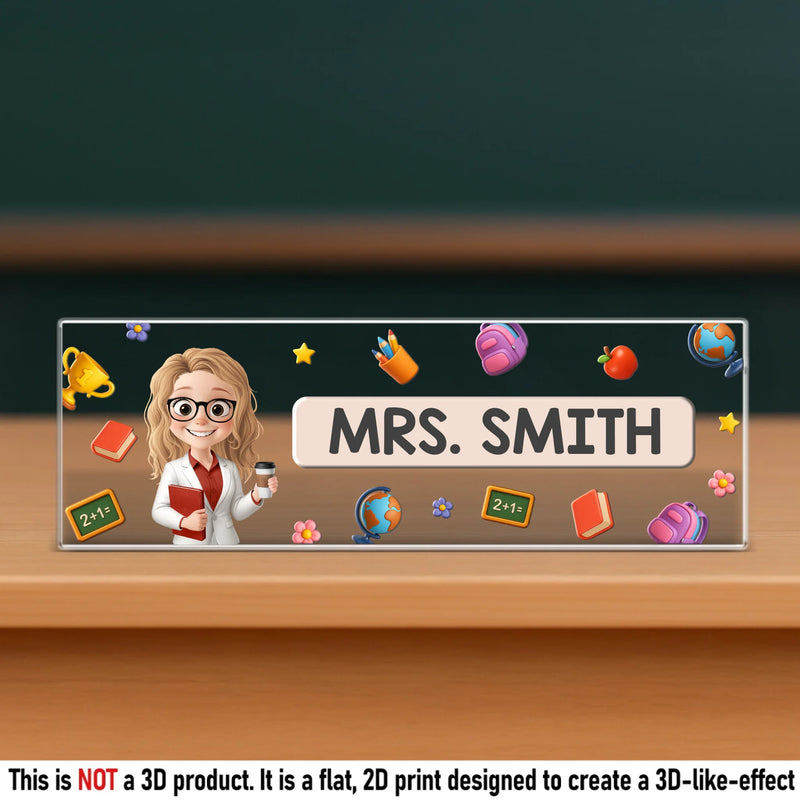 Custom Classroom Decor Acrylic Plaque - Personalized Back To School Gifts For Teachers - Shaping Minds, Sparking Joy
