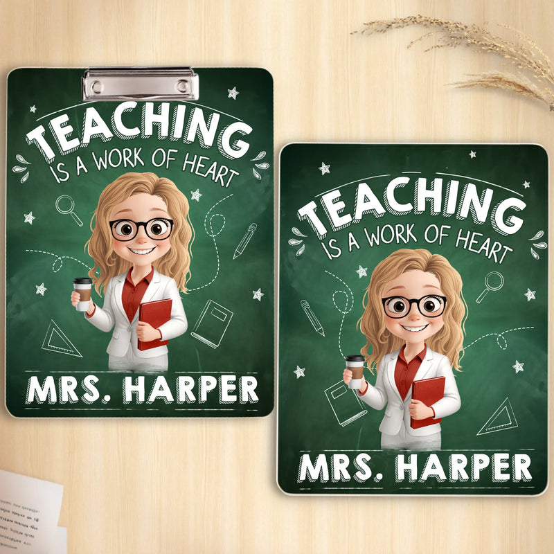 Custom Classroom Decor Printed Acrylic Clipboard - Personalized Back To School Gifts For Teachers - Making A Difference Daily